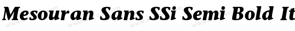 Mesouran Sans SSi Semi Bold Italic字体转换